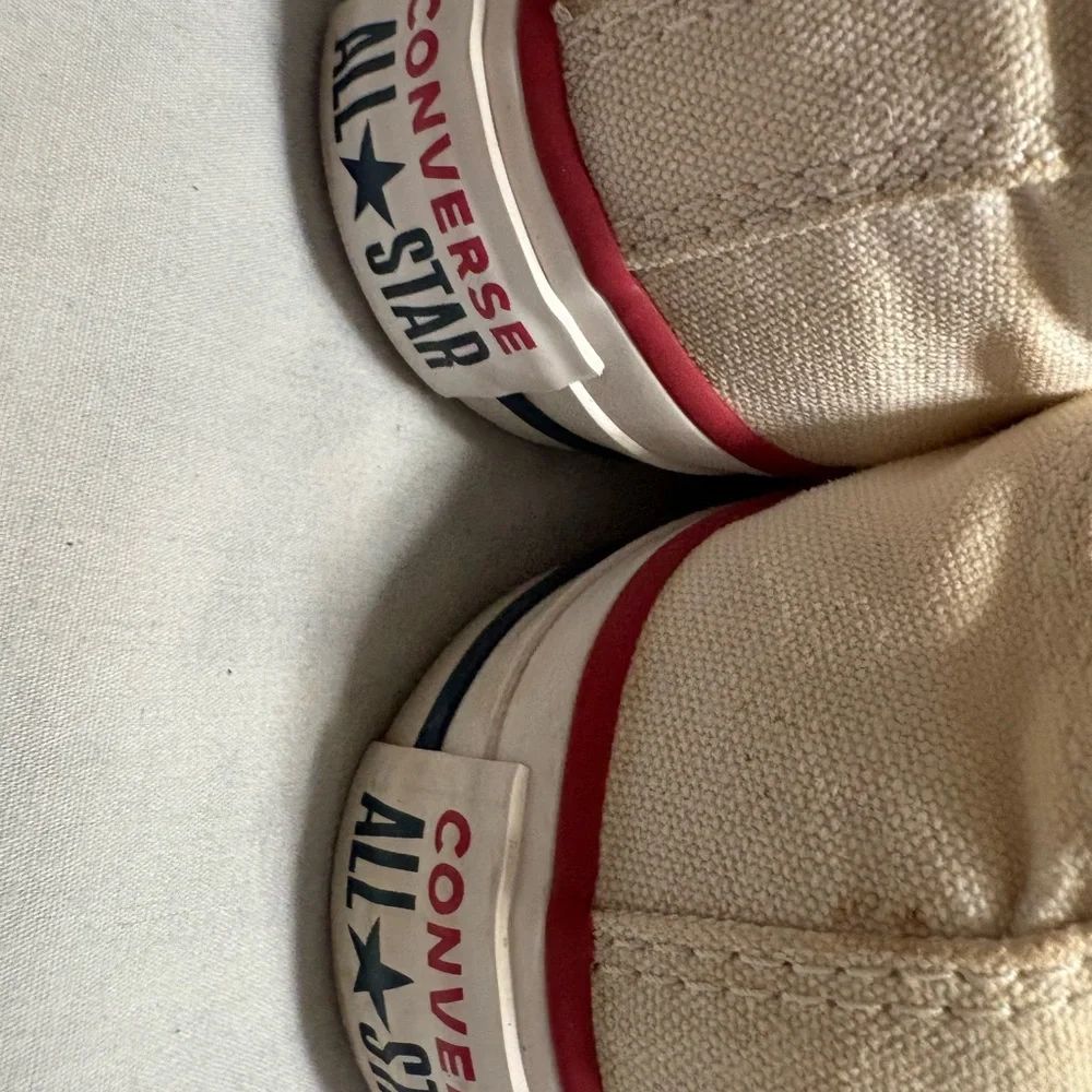 Converse Cream Canvas Sneakers